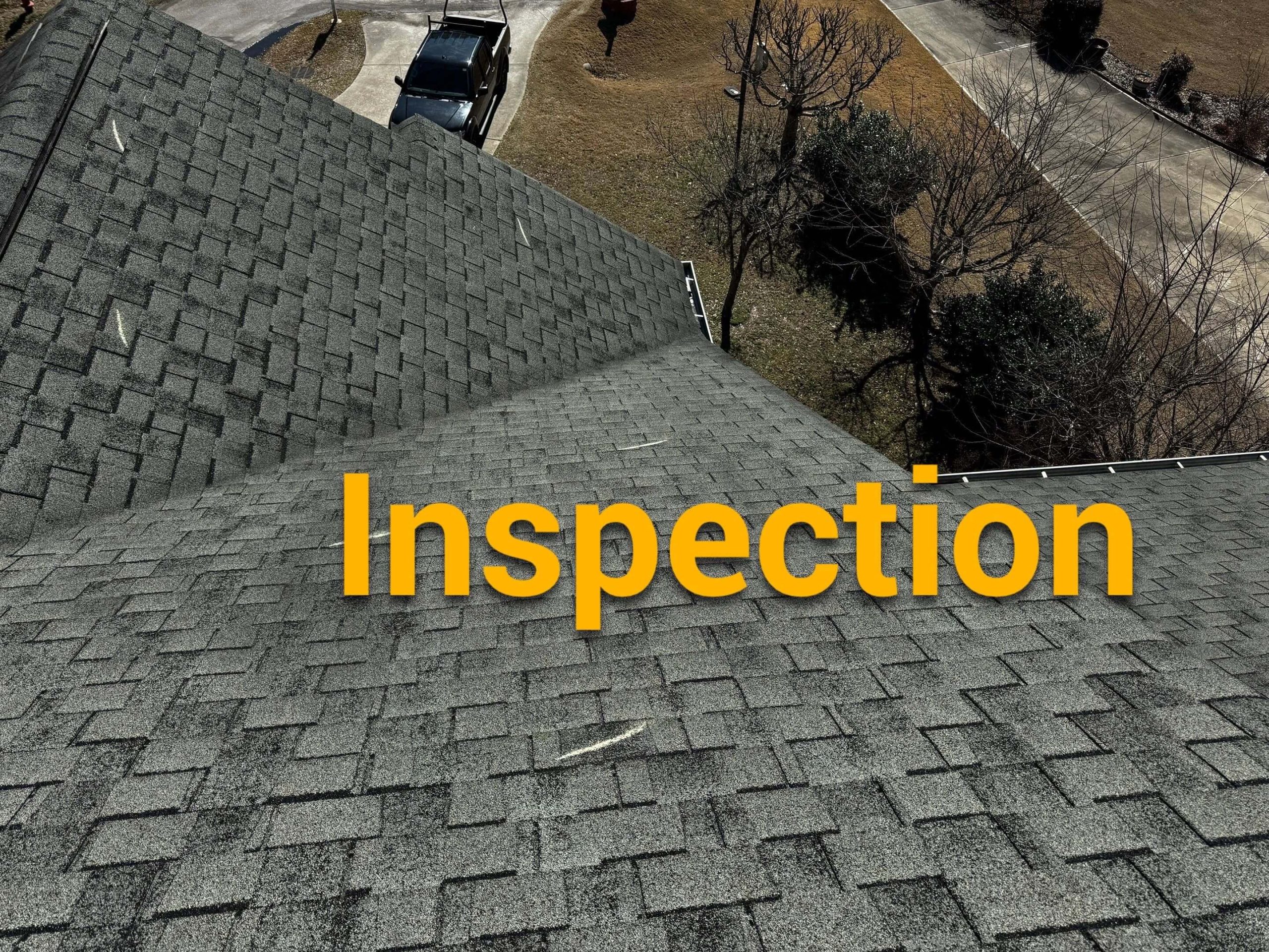 image shows roof inspection by Roofline Xperts in Raleigh NC
